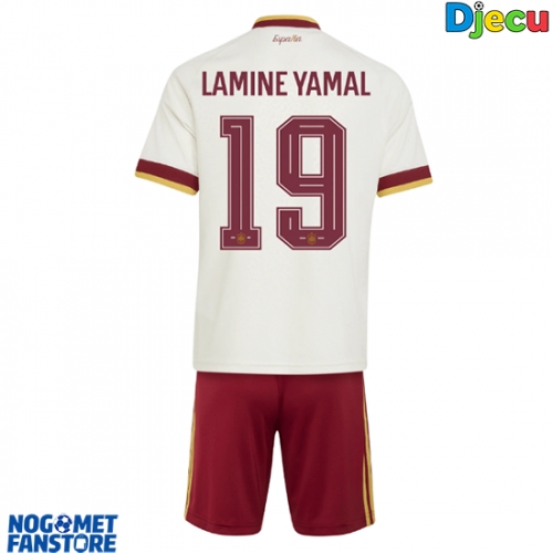Španjolska Lamine Yamal #19 Gostujuci Dres za djecu SP 2026 Kratak Rukav (+ Kratke hlače)